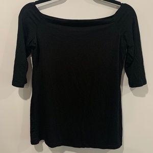 🦋 Black Mid-Sleeve Top